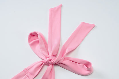 Womens V Neck Halter Dress with Split Back Detail | noémi