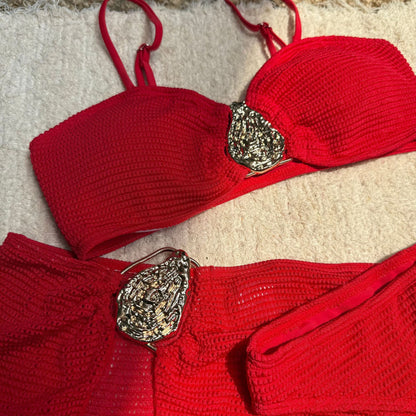 Three Piece Bikini Set with Short Skirt Swimwear for Women | noémi