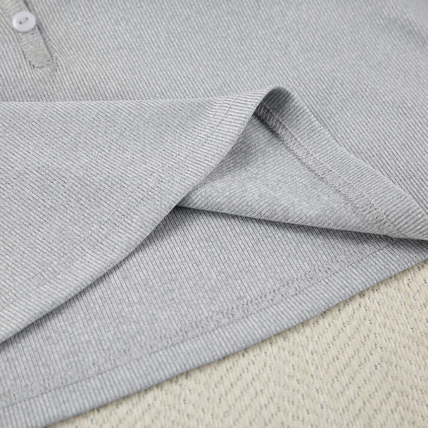 Slim Fit Breathable Womens Knitted Long Sleeve Shorts Set | noémi