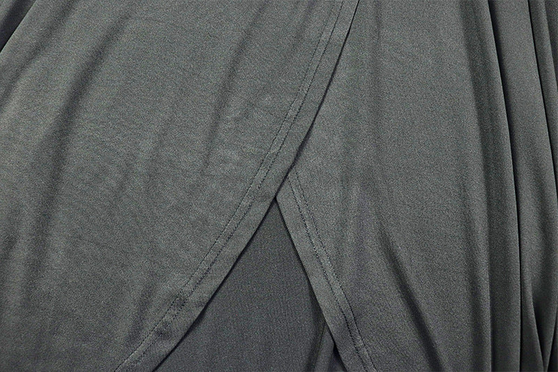 Womens Waist Slimming V Neck Pleated Draped Wrap Dress | noémi