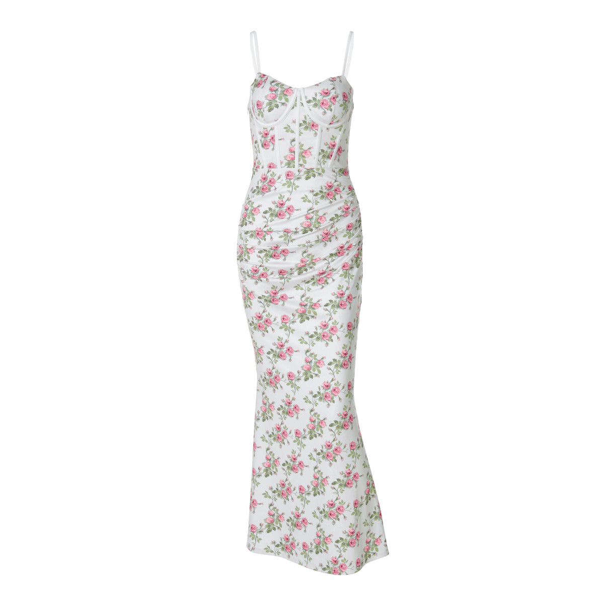 Slim Waist Bandeau Sling Dress | Print Fit | noémi
