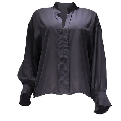 Womens Lantern Sleeve Chiffon Shirt Top | noémi