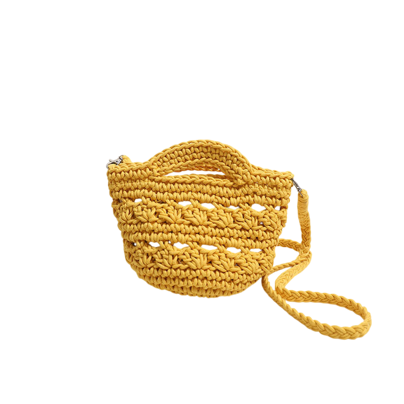 Colored Crossbody Cotton Thread Yellow Belt Lining