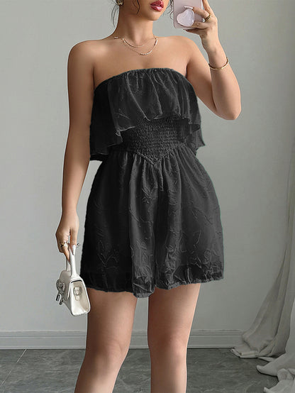 Strapless Ruffle Romper for Women | Tube Top Jumpsuit | noémi