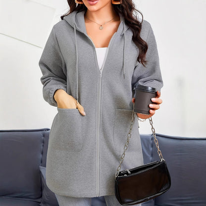 Half Zip Hoodie | Oversized Fleece Sweatshirt for Women | Casual Layer with Pockets Hood | noémi