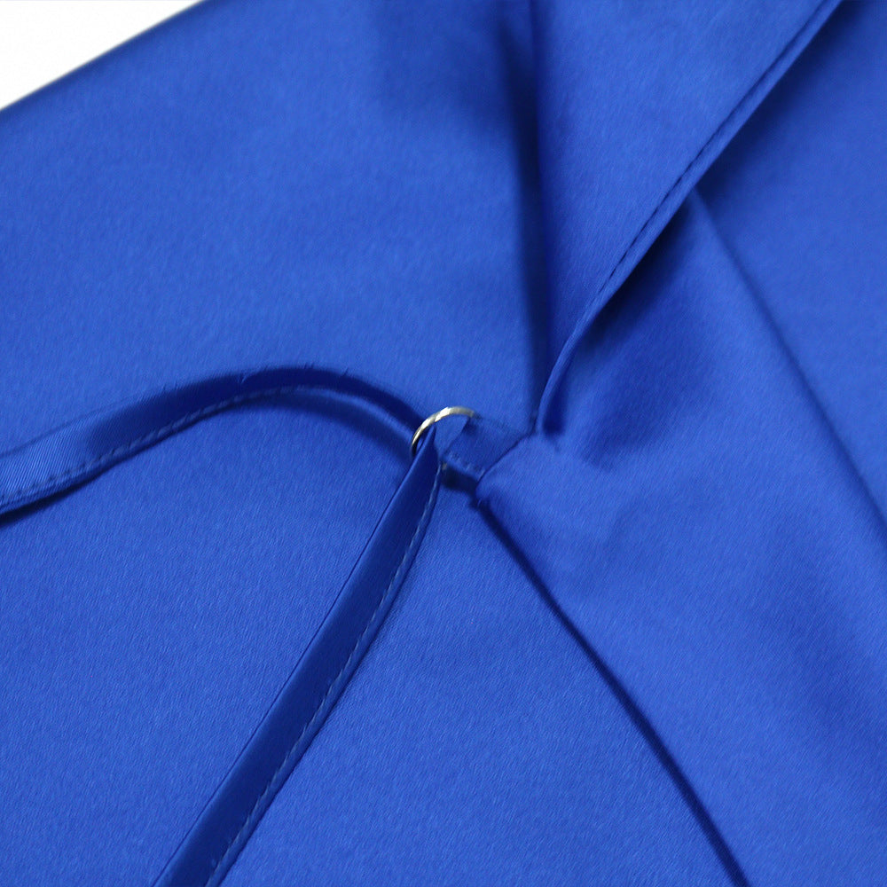 Womens Backless Maxi Dress | Deep V Neckline | Side Slit | noémi