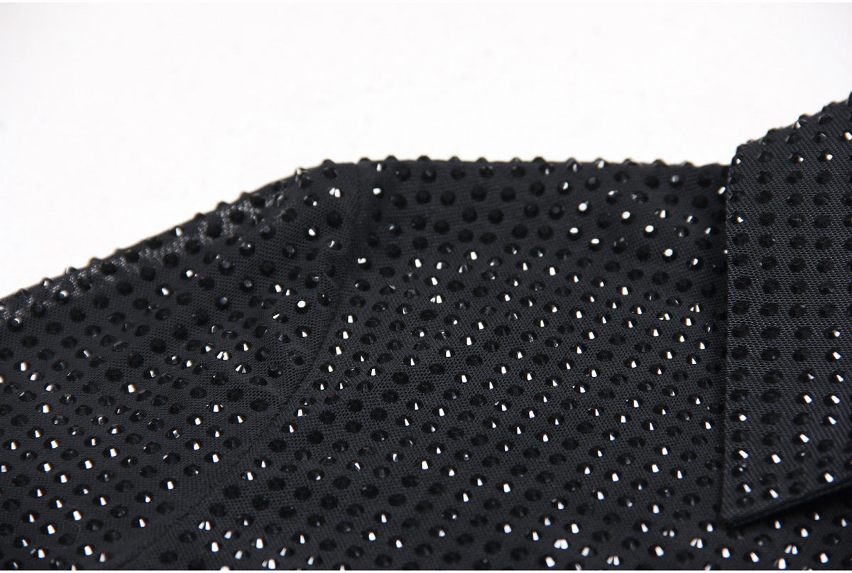 Mesh Rhinestone Shirt | High End Socialite | noémi
