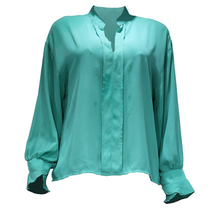 Womens Lantern Sleeve Chiffon Shirt Top | noémi