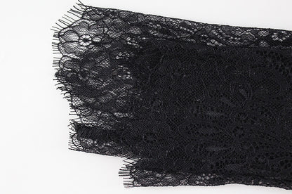 Womens Lace VNeck Bodycon Dress | Sheer Slim Fit Midi with Long Sleeves | noémi