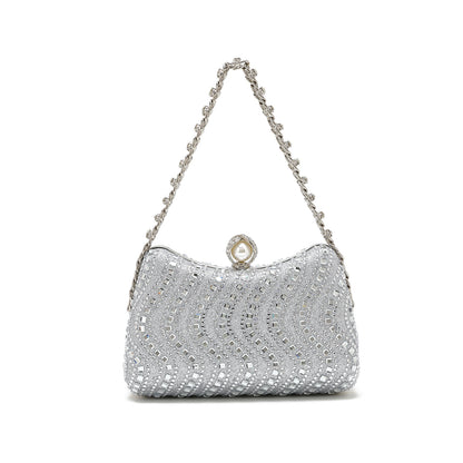 Gold Rhinestone Evening Bag | Sparkly Mini Purse for Parties, Weddings & Events | noémi