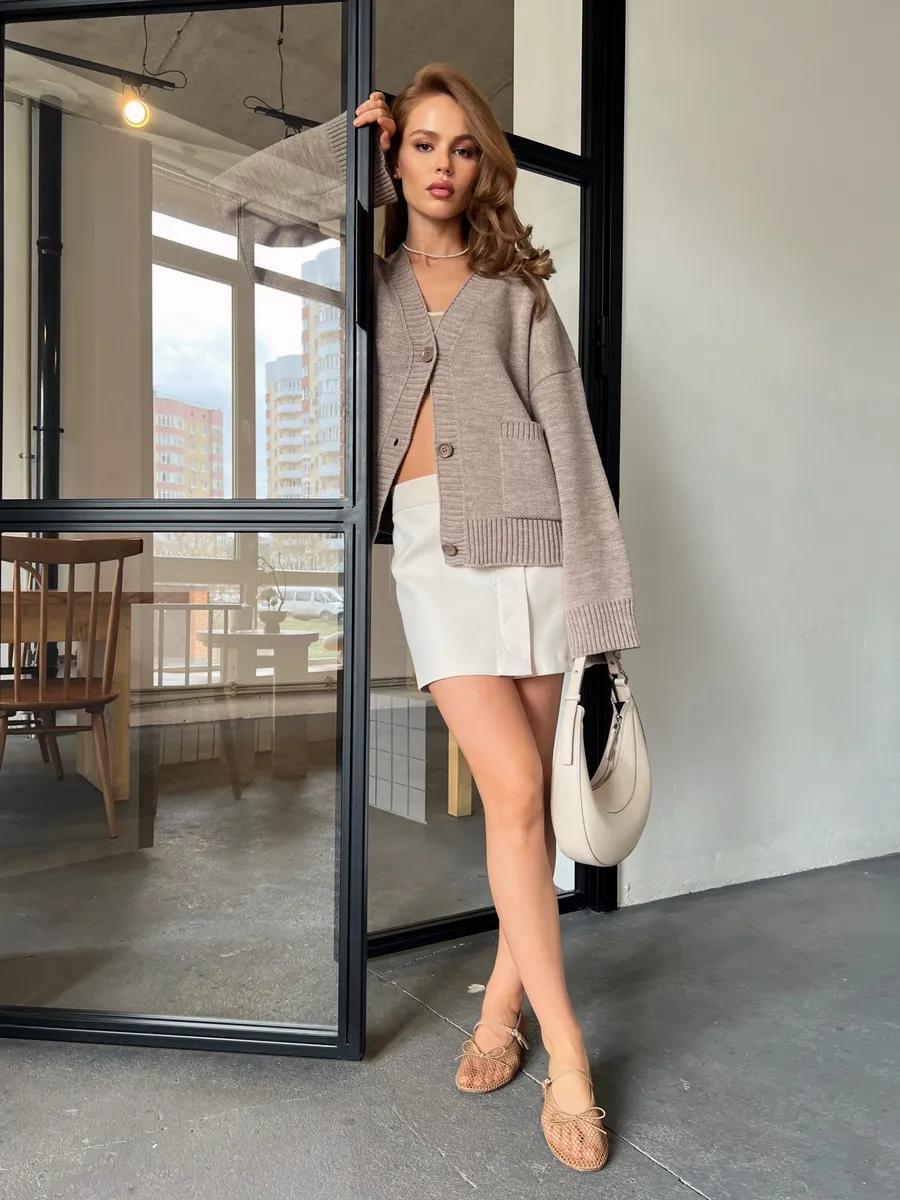 V Neck Pocket Cardigan | Knit Sweater Coat for Women | Loose Fit | noémi