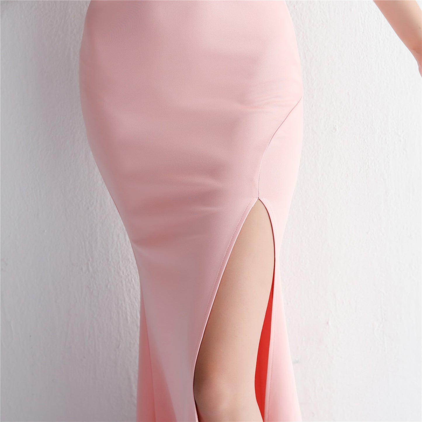 Satin One Shoulder Fishtail Gown | Slim Fit Dress | noémi