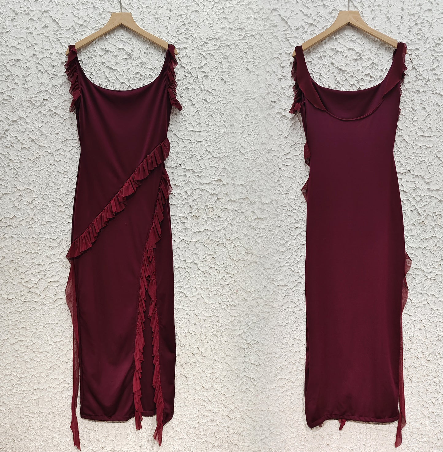 Strap Wooden Ear Dress | Split Print Sundress | noémi