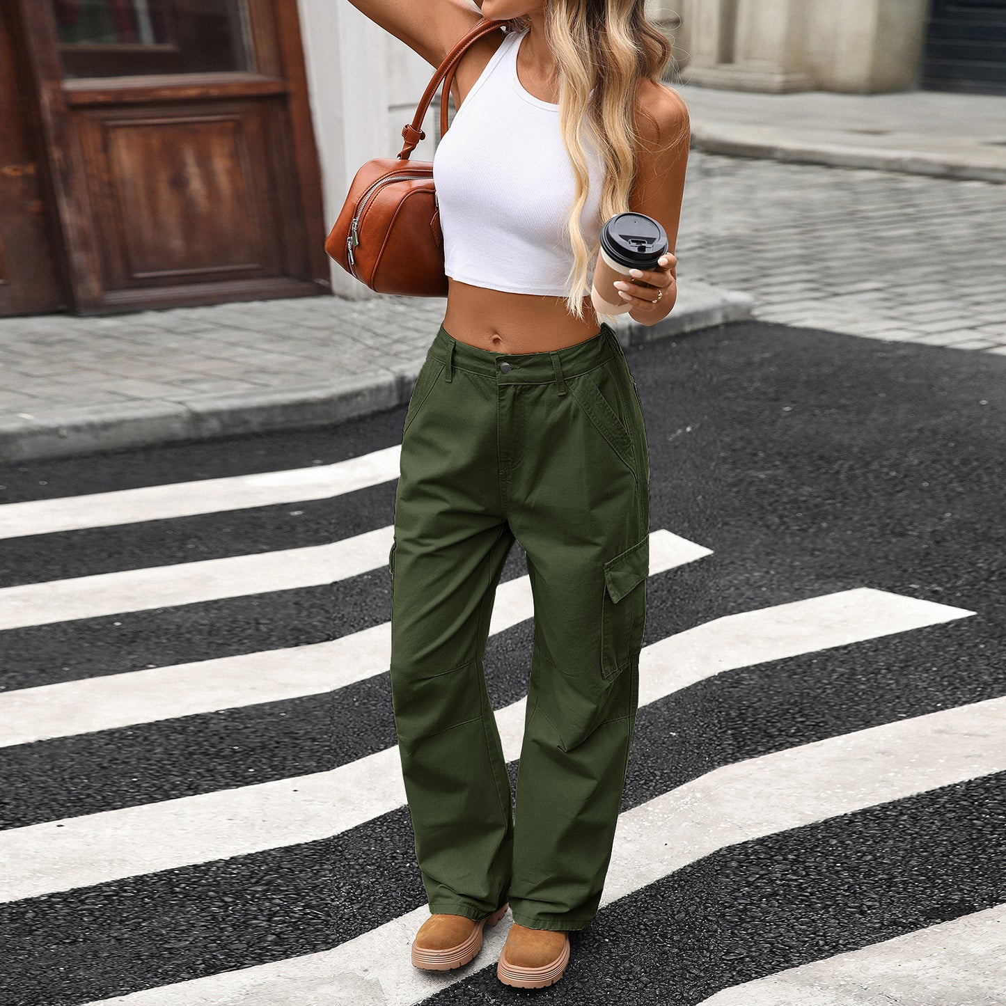 Retro High Waist Wide Leg Overalls | Casual Loose Denim Pants for Women | noémi