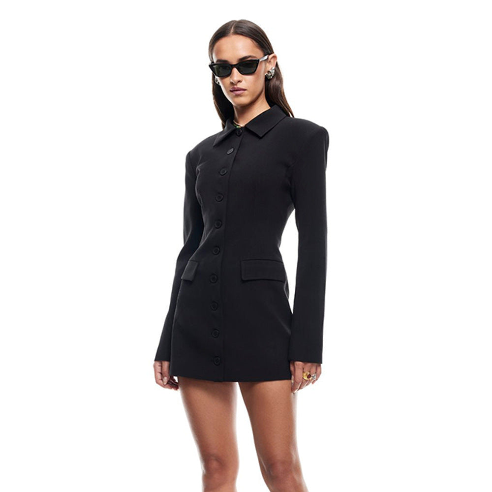 Womens Slim Fit Collared Mini Dress | noémi