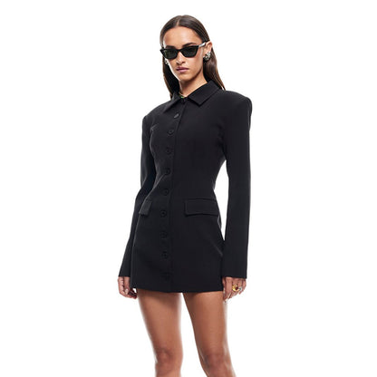 Womens Slim Fit Collared Mini Dress | noémi