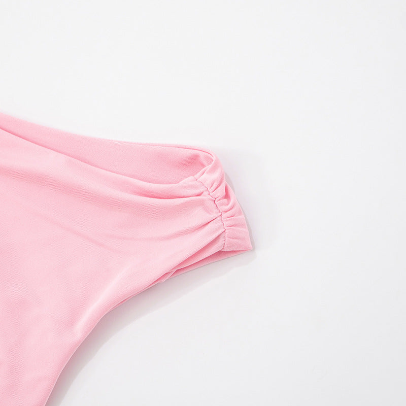 Womens Slim Fit Cutout Mini Dress with Crossbody Waist Detail | noémi