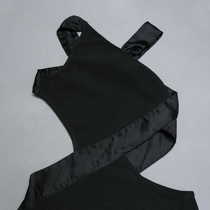 Halter Bandage Dress with Hem | Slim Fit Backless Design | noémi