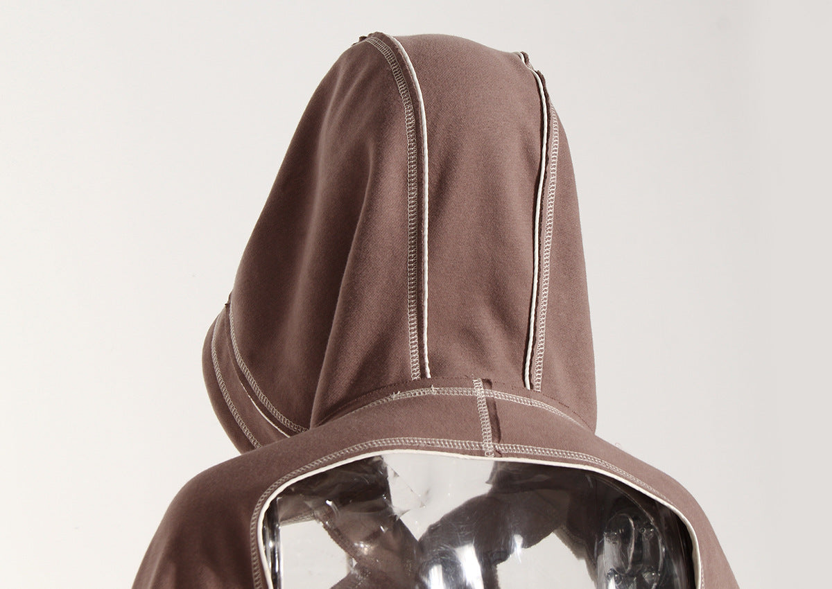 Bright Line Cropped Hoodie for Women | Long Sleeve Waistband Top | noémi