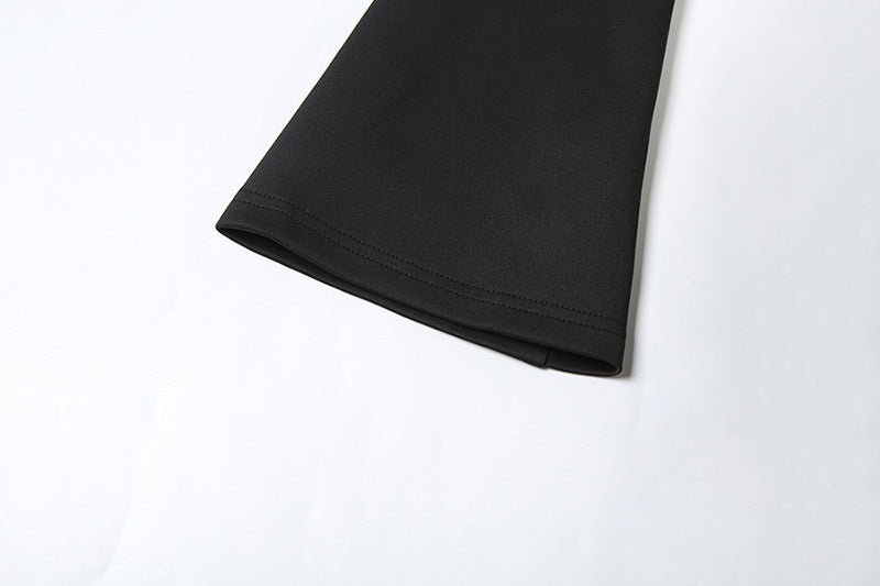 Womens Long Sleeve Dress with Collared Neck Lace Up Waist and Slim Fit | noémi