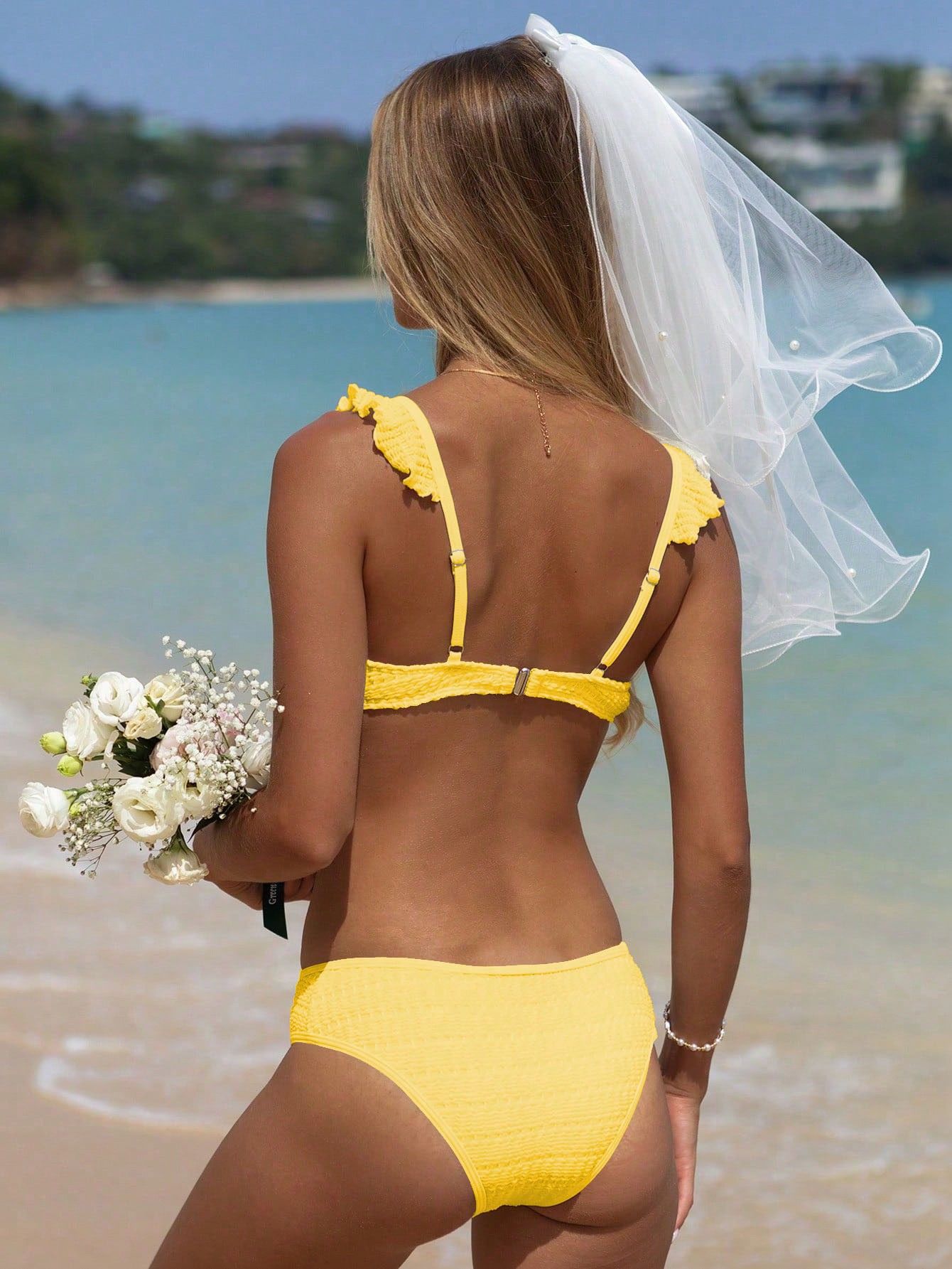 Multi Color Spaghetti Strap Bikini Set | Split Swimsuit with Structured Top | noémi