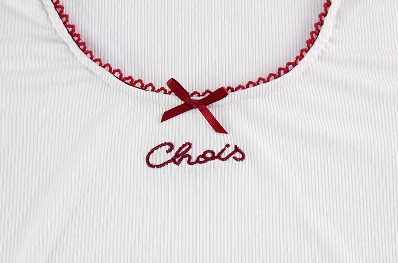 Two Piece Set | Bow Accent Ribbed Crop Top & Shorts | noémi