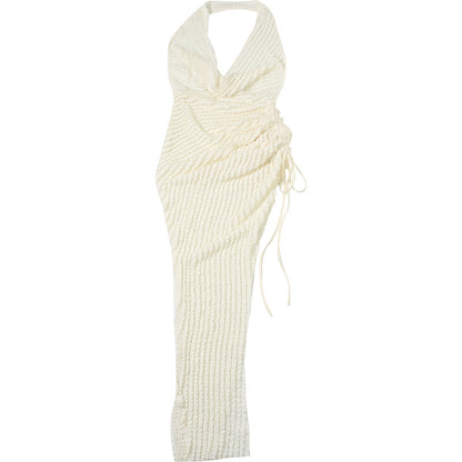 Womens Halter Backless High Waist Slit Dress | noémi