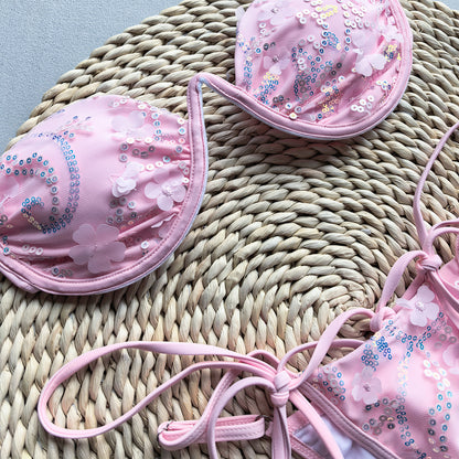 Sequined Split Bikini Swimsuit for Women | noémi