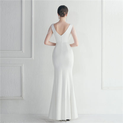 Rhinestone Beaded Gown | Long Dress | noémi