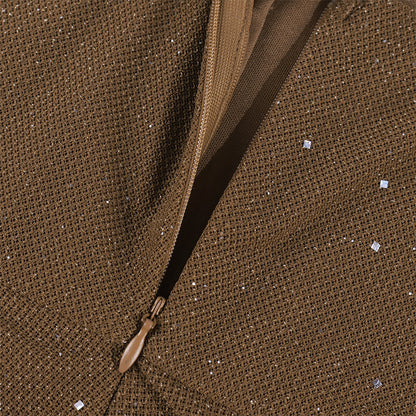 Strappy Collar Pleated Skinny Sheath Dress for Women | noémi