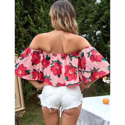 Womens Off Shoulder Floral Shirt | noémi