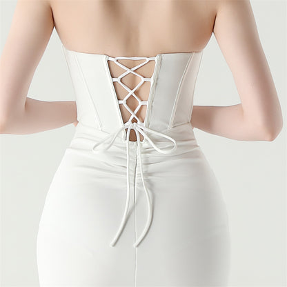 Strapless Corset Dress | Heart Neckline & Cutout | noémi
