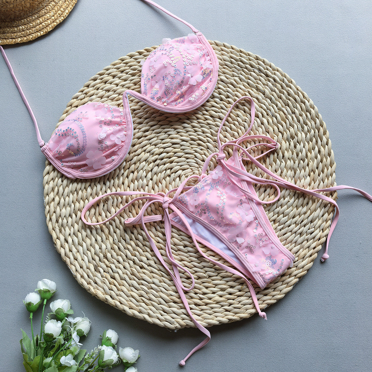 Sequined Split Bikini Swimsuit for Women | noémi