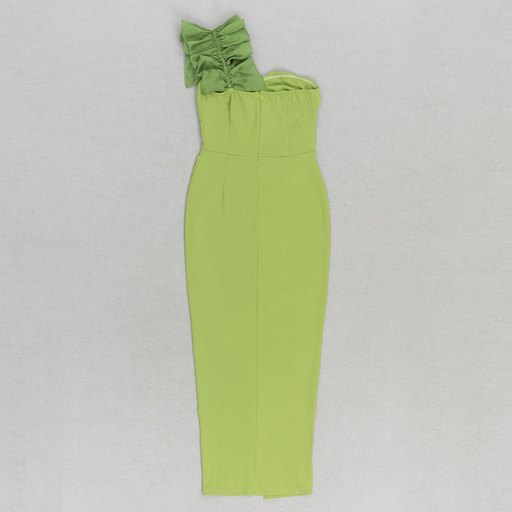Green One Shoulder Bodycon Dress | noémi