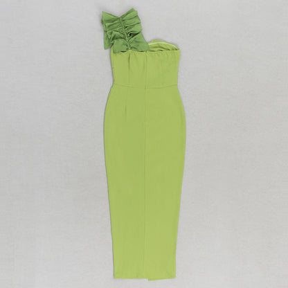 Green One Shoulder Bodycon Dress | noémi