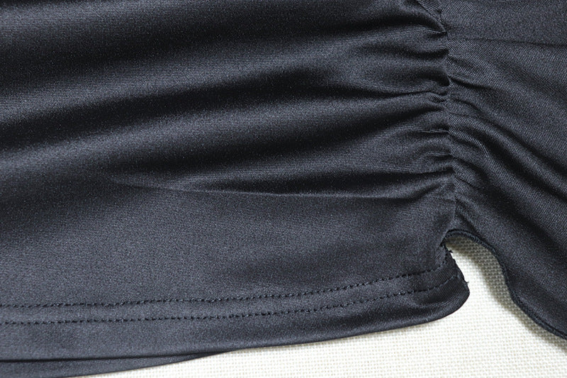 Womens Deep V Sleeveless Asymmetric Sheath Dress | noémi