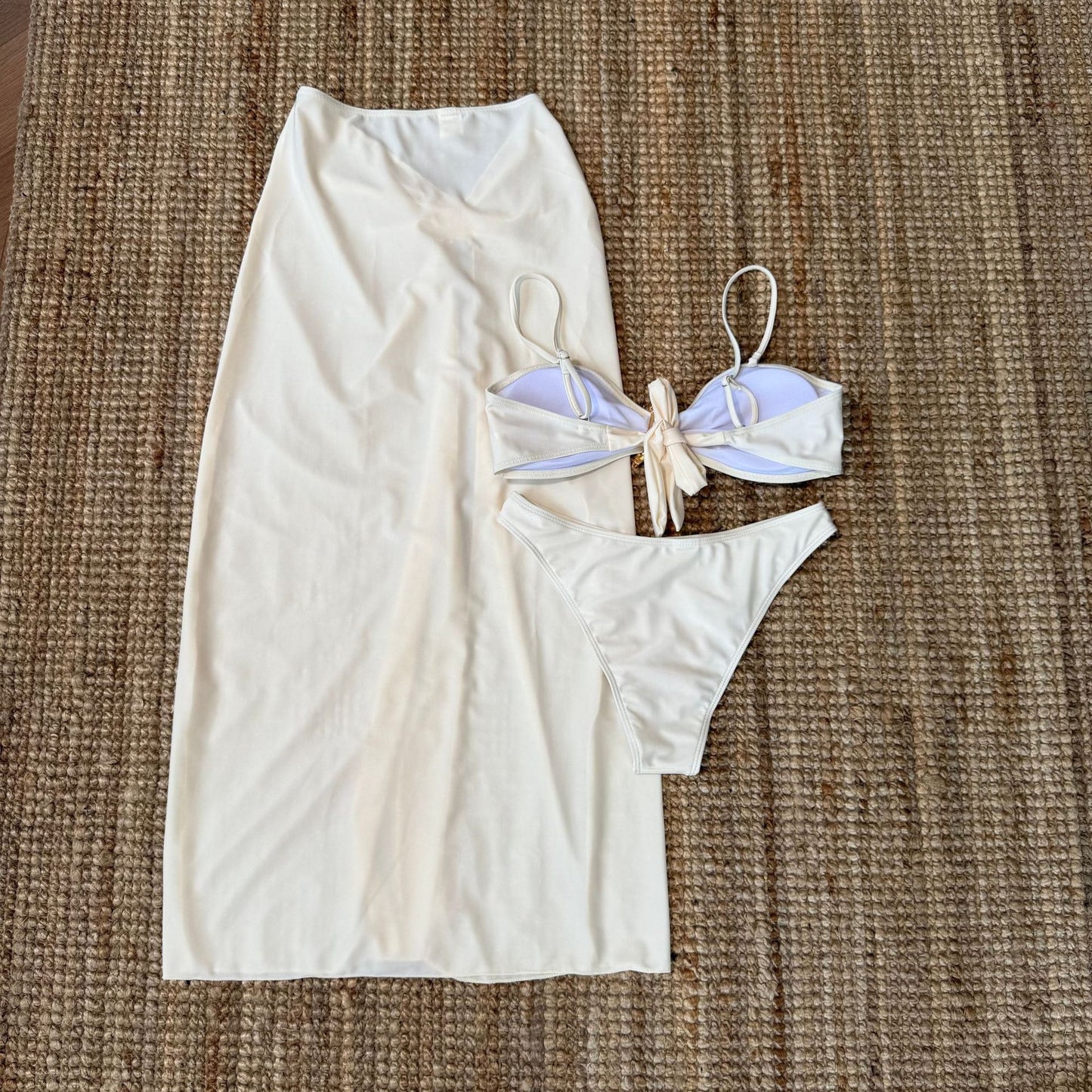 Mesh Long Skirt & Sexy Three Piece Bikini Set for Women | noémi