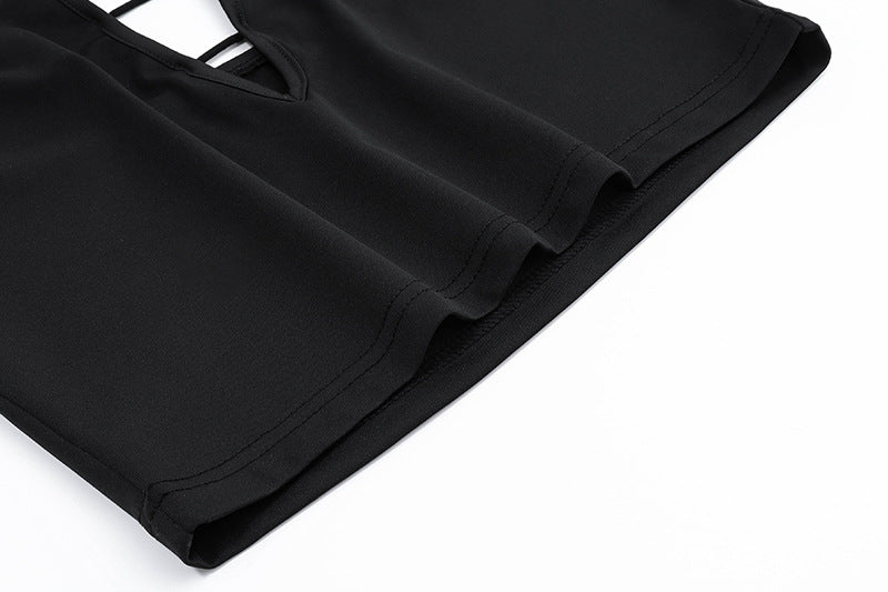 Backless Deep V Neck Sleeveless Slim Fit Vest | noémi