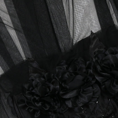 Womens Mesh Maxi Dress with Rhinestone Detail | Patchwork Sling | noémi