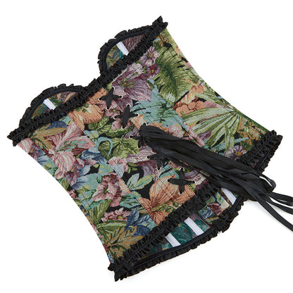 Lace Jacquard Floral Corset Top | Bustier  Push Up | Strapless Tube Top for Women | noémi