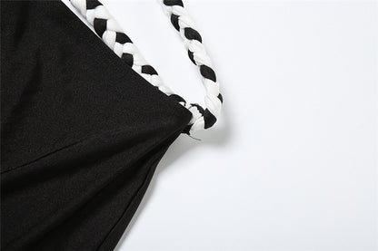 Two Piece Skirt Set | Ruffle Trim Camisole High Slit Maxi Skirt | noémi