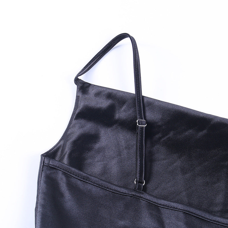 Satin Split Dress | Slim Fit Sleeveles | noémi