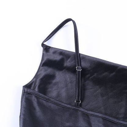 Satin Split Dress | Slim Fit Sleeveles | noémi