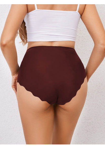 High Waist Seamless Briefs with Ice Silk Fabric and Cotton Crotch | noémi