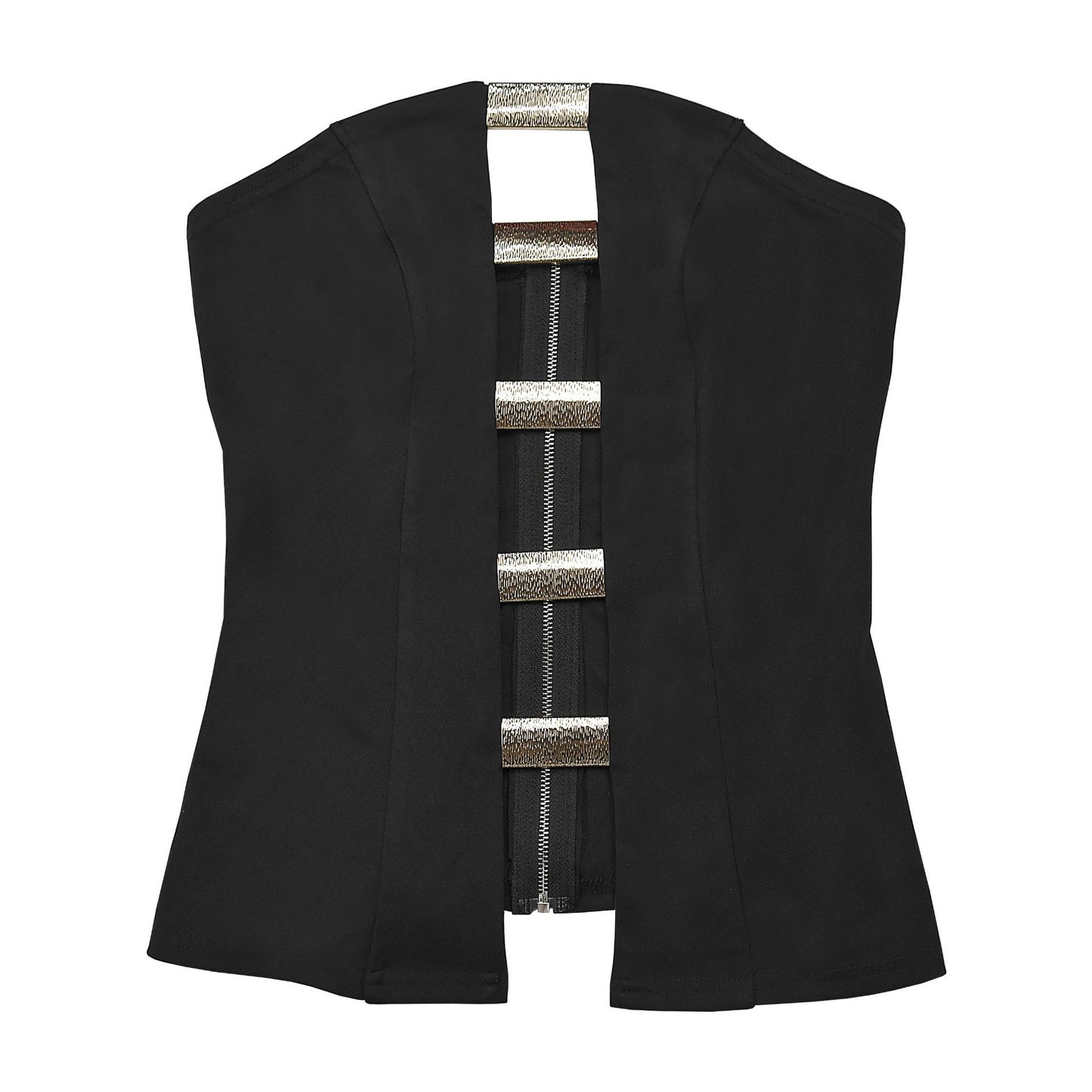 Tube Top & Gold Buckle Wide Leg Pants Set | 2 Piece Statement Outfit | noémi