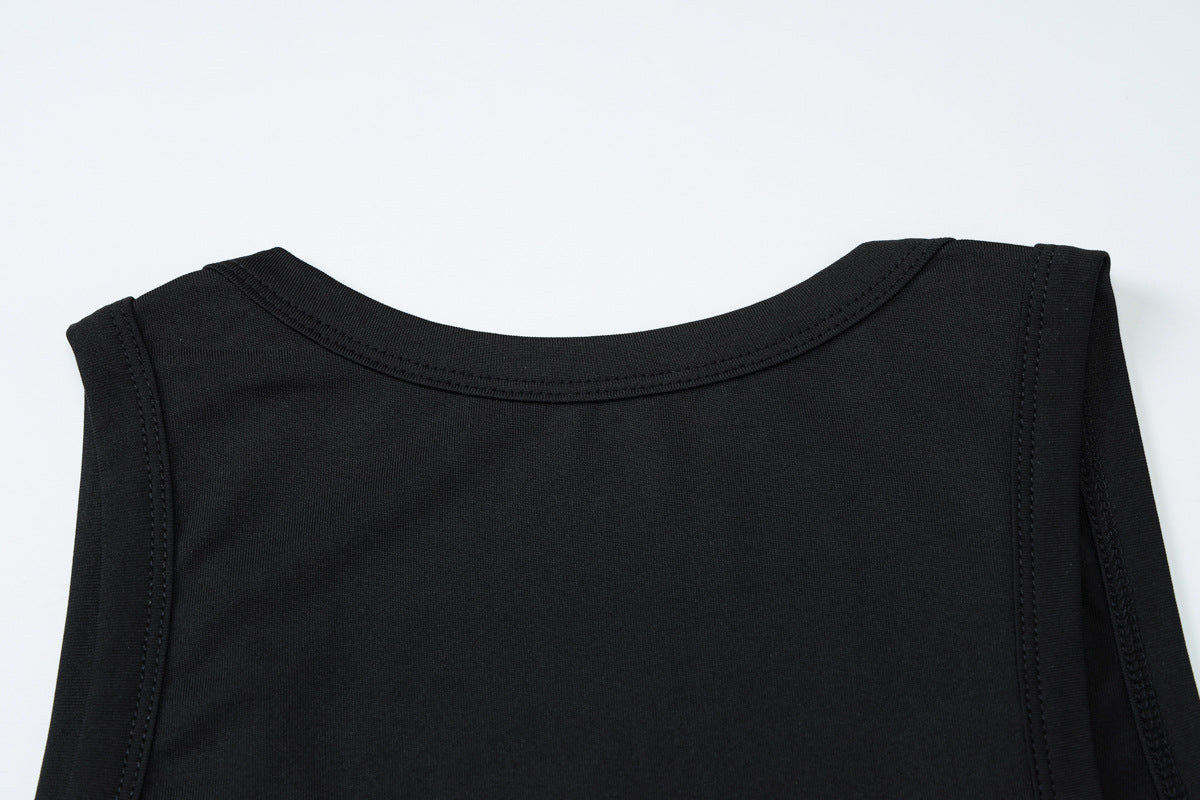 Women's Sleeveless VNeck Fitted Tank Top | Summer Casual Stretch Ribbed Vest, Solid Color | noémi