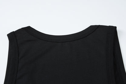 Women's Sleeveless VNeck Fitted Tank Top | Summer Casual Stretch Ribbed Vest, Solid Color | noémi