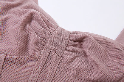 Womens Mesh Boned Corset Top | Slim Fit Bustier | Sleeveless Camisole | noémi