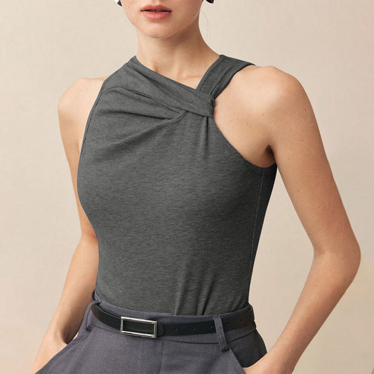 Sleeveless Twisted Neck Top | noémi