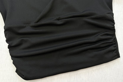 Womens VNeck Slim Fit Wrap Top | Short Sleeve Stretch Tee | noémi